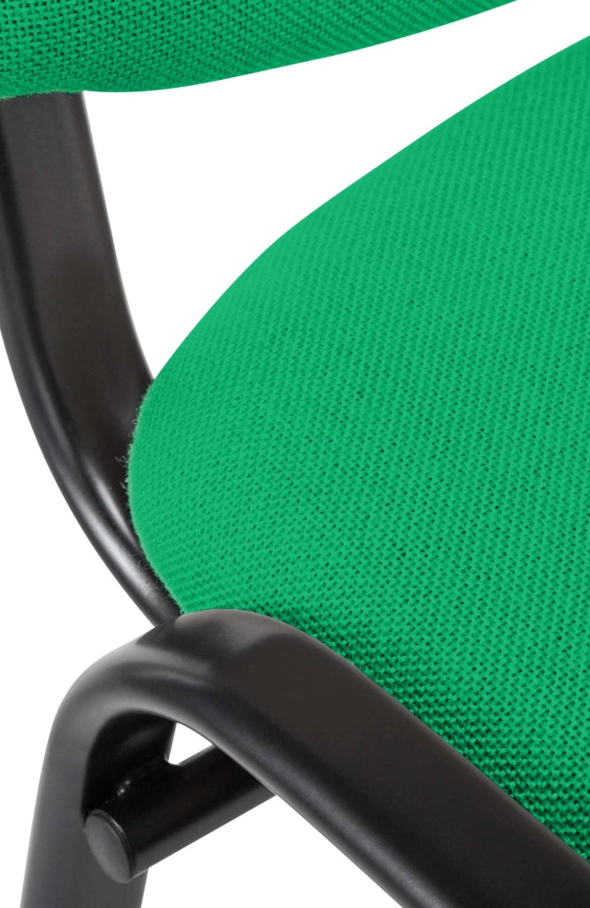 Sedia Ken in stoffa verde