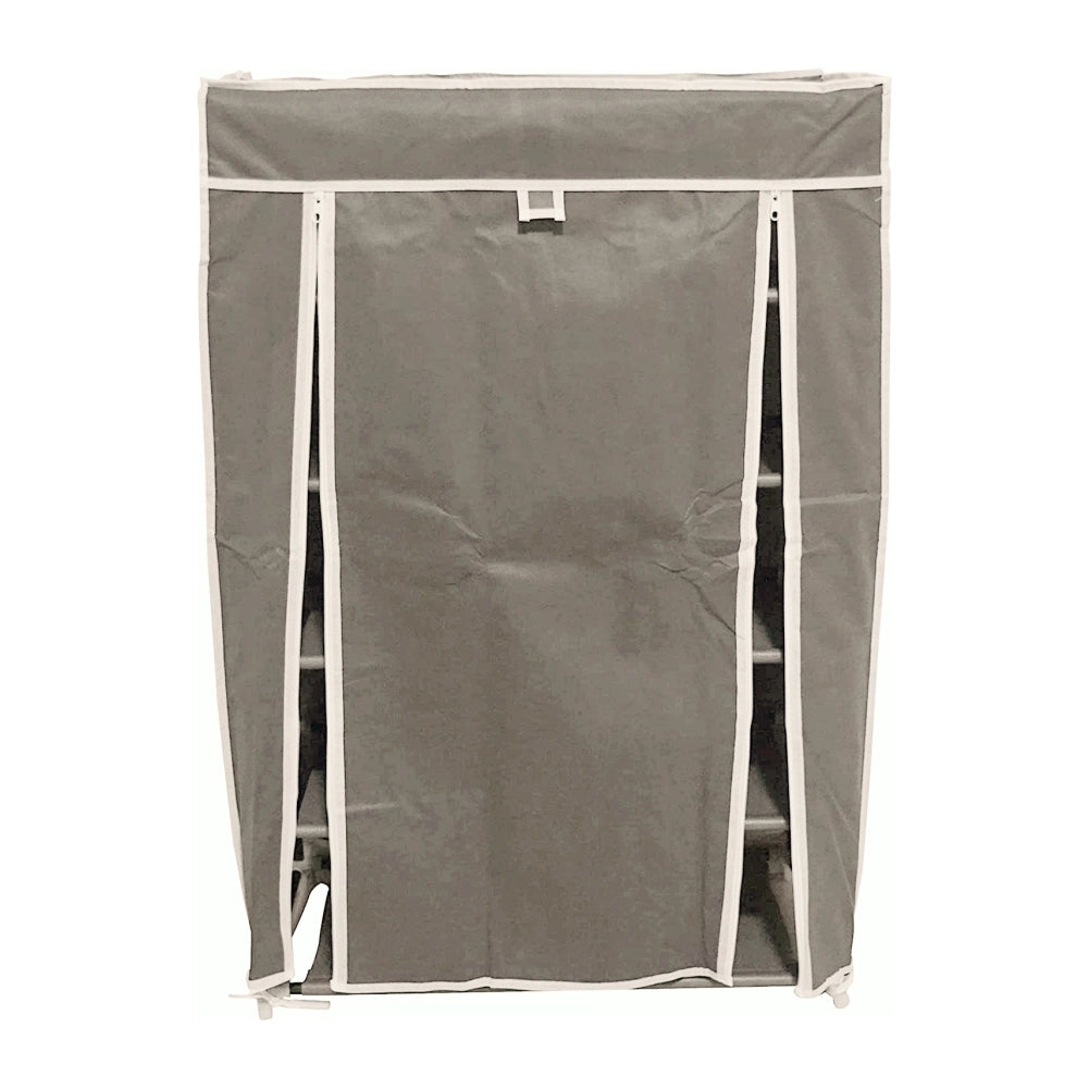 Scarpiera Salvaspazio Struttura Metallo Rivestimento TNT Porta Scarpe Antipolvere Ecrù