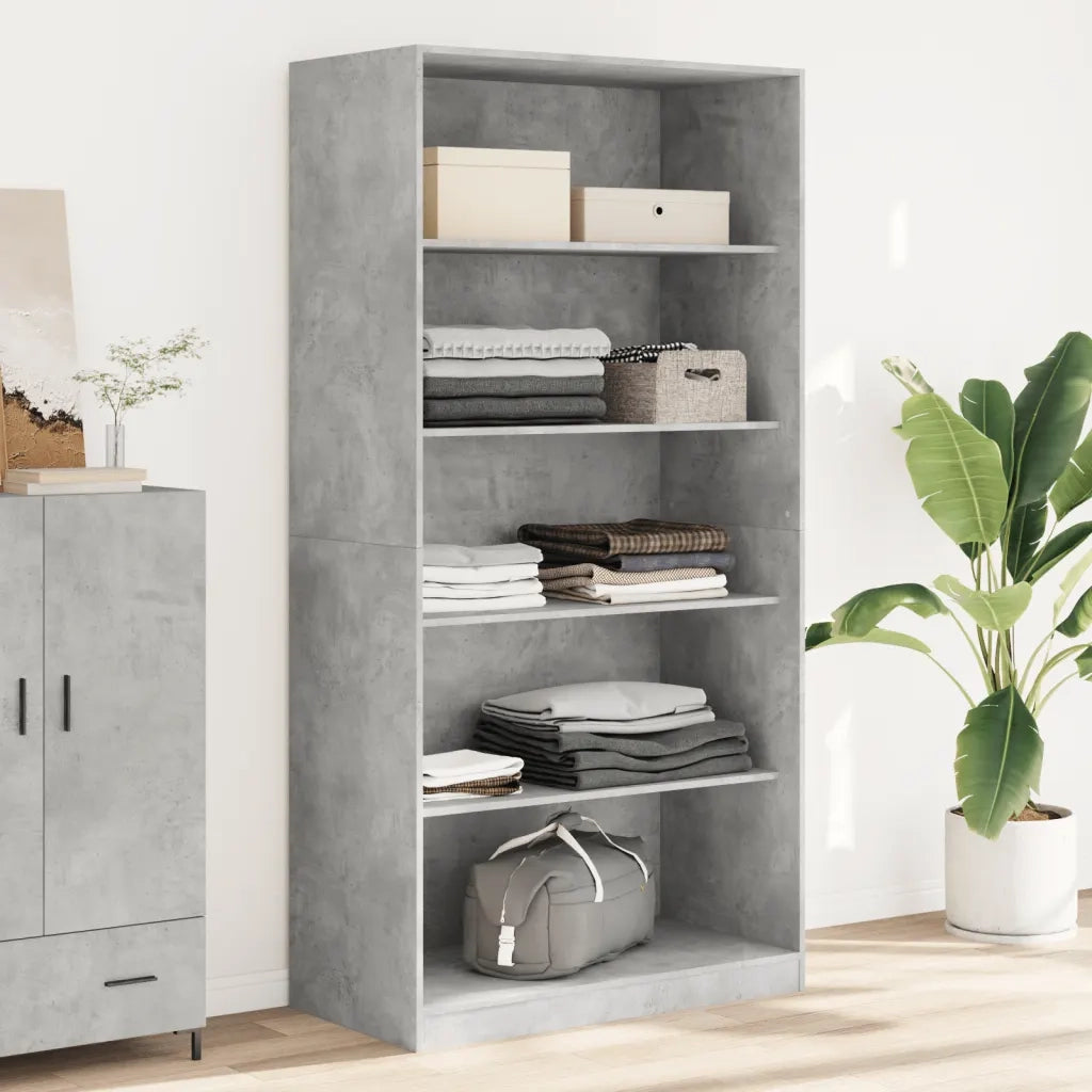 Armadio Grigio Cemento 100x50x200 cm in Legno tecnico 3307732
