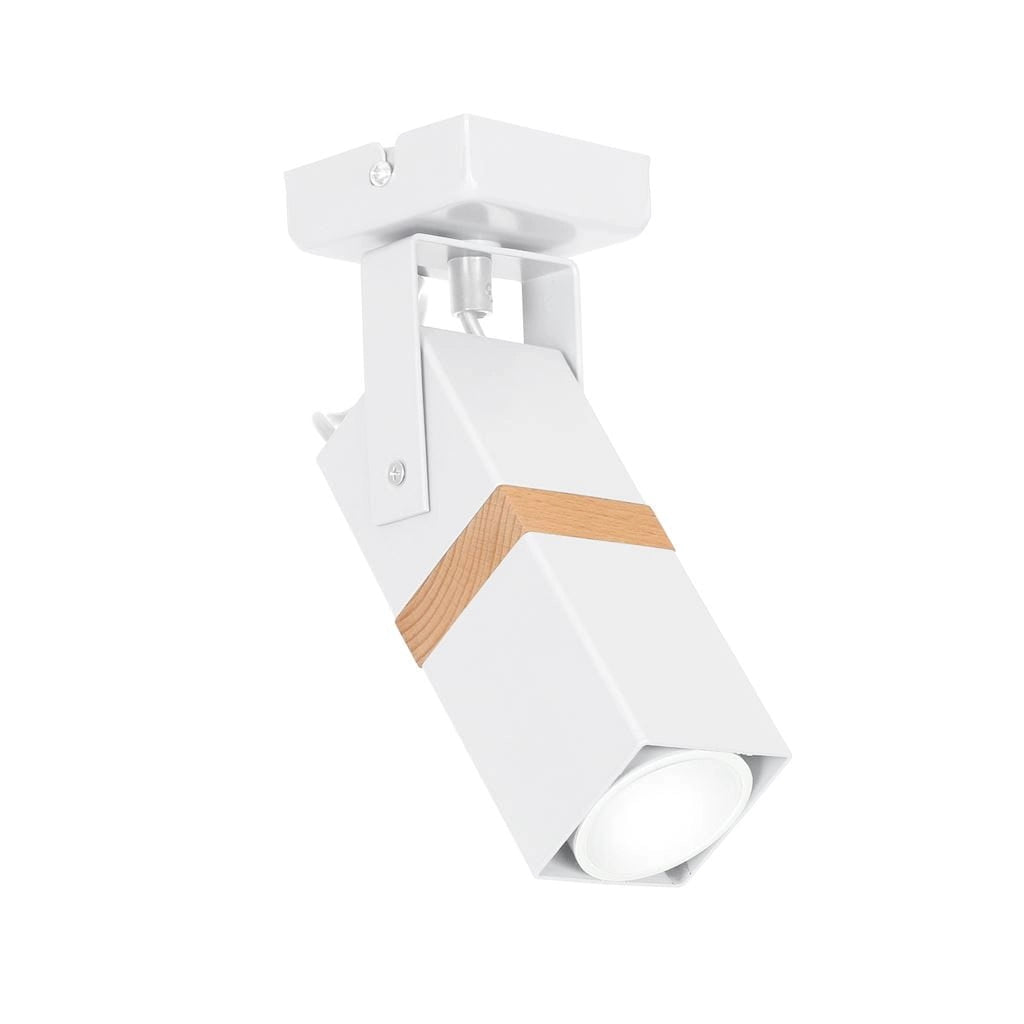 Applique Milagro Vidar bianco/legno chiaro GU10 35W