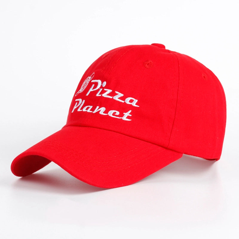 Cappellini da baseball ricamati Pizza Planet, rossi