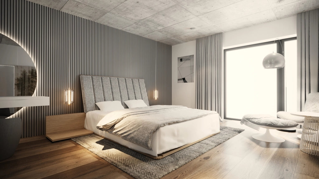 LETTO IMBOTTITO KREON TWO 140x200 SOLIK OAK NATURALE