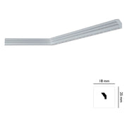CORNICE DECORATIVA PER SOFFITTO mod. I725 - mm 18 x  25- 200 pezzi  - BOVELACCI