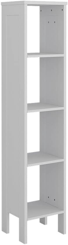 Scaffale per bambini Ajaton, Grigio, 35.2 x 159.5 cm, per riporre giocattoli e libri con scatole pieghevoli