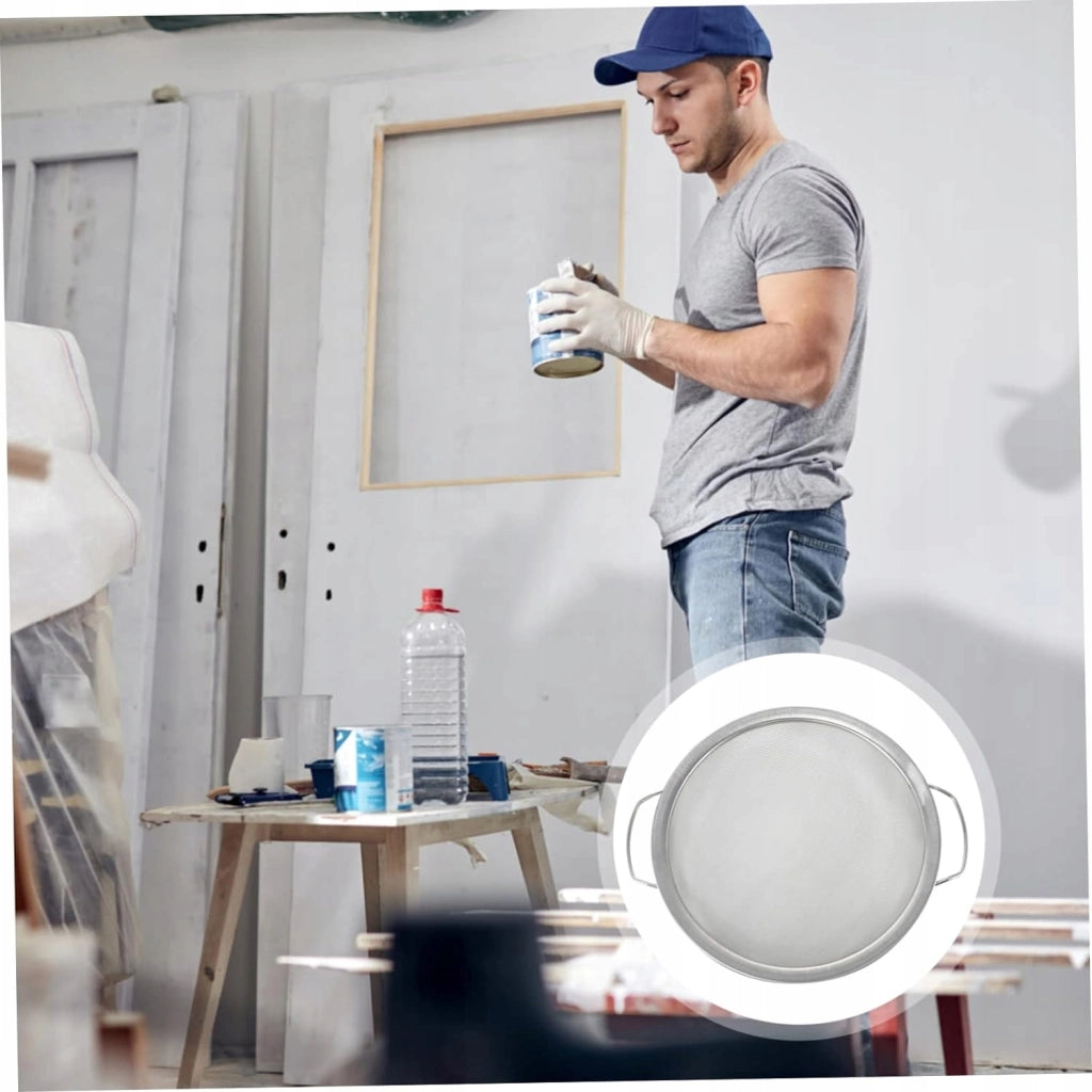 Setaccio in Acciaio Inox per Vernice – Diametro 290mm, Maglia 60 | Resistente alla Corrosione, Riutilizzabile