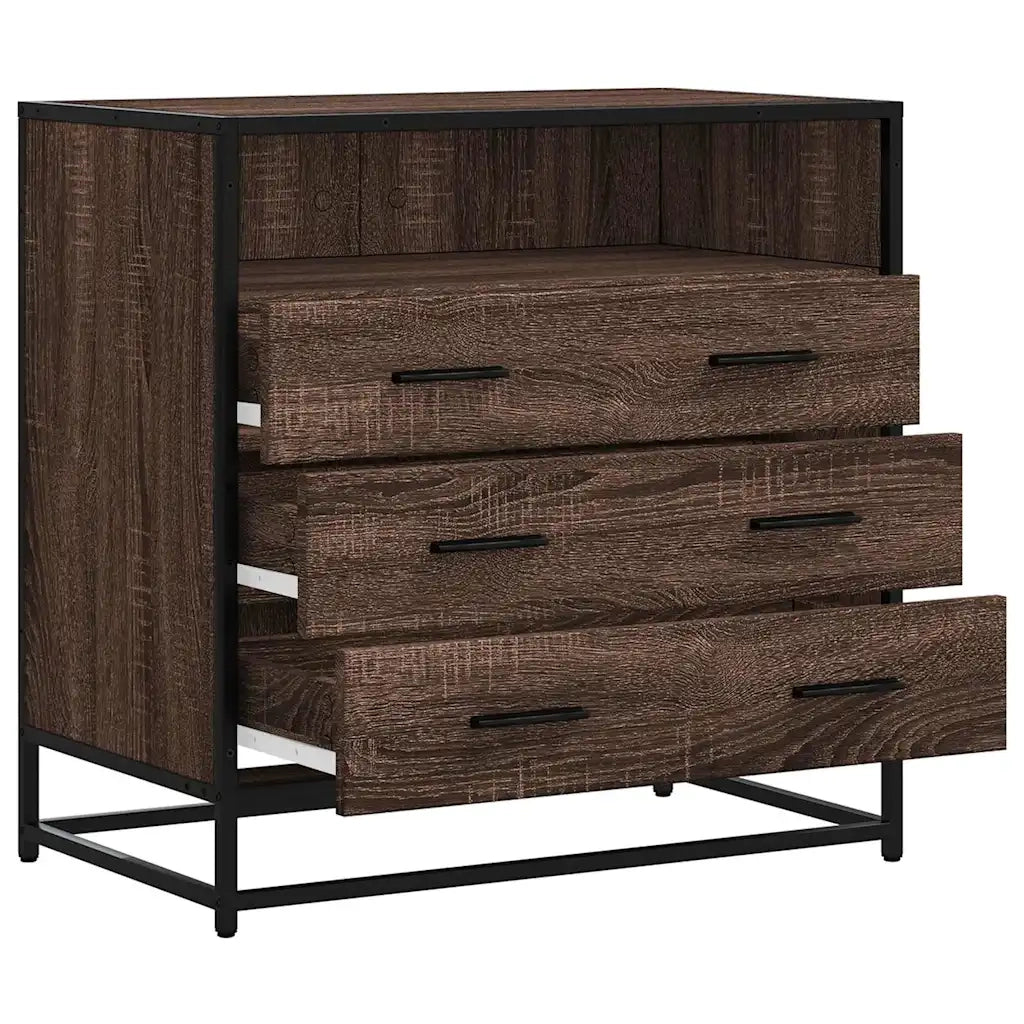 Cassettiera Rovere Marrone 70x41x70 cm in Legno Multistrato CFW2249987