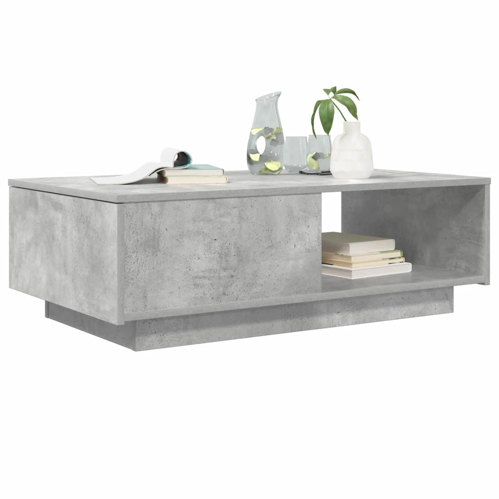 Tavolino da salotto con cassetto Grigio cemento 95 x 55 x 31 cm 8000183