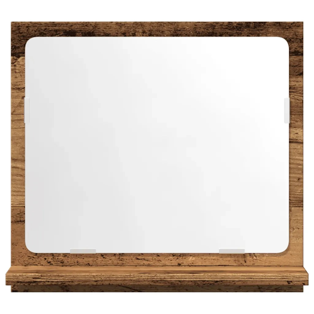Mobile da Bagno con Specchio Legno Antico 40x11x37cm Truciolato 856187