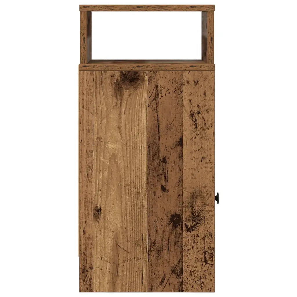 Comodino con cassetto-Tavolino da notte Legno Antico 25x31x66 cm