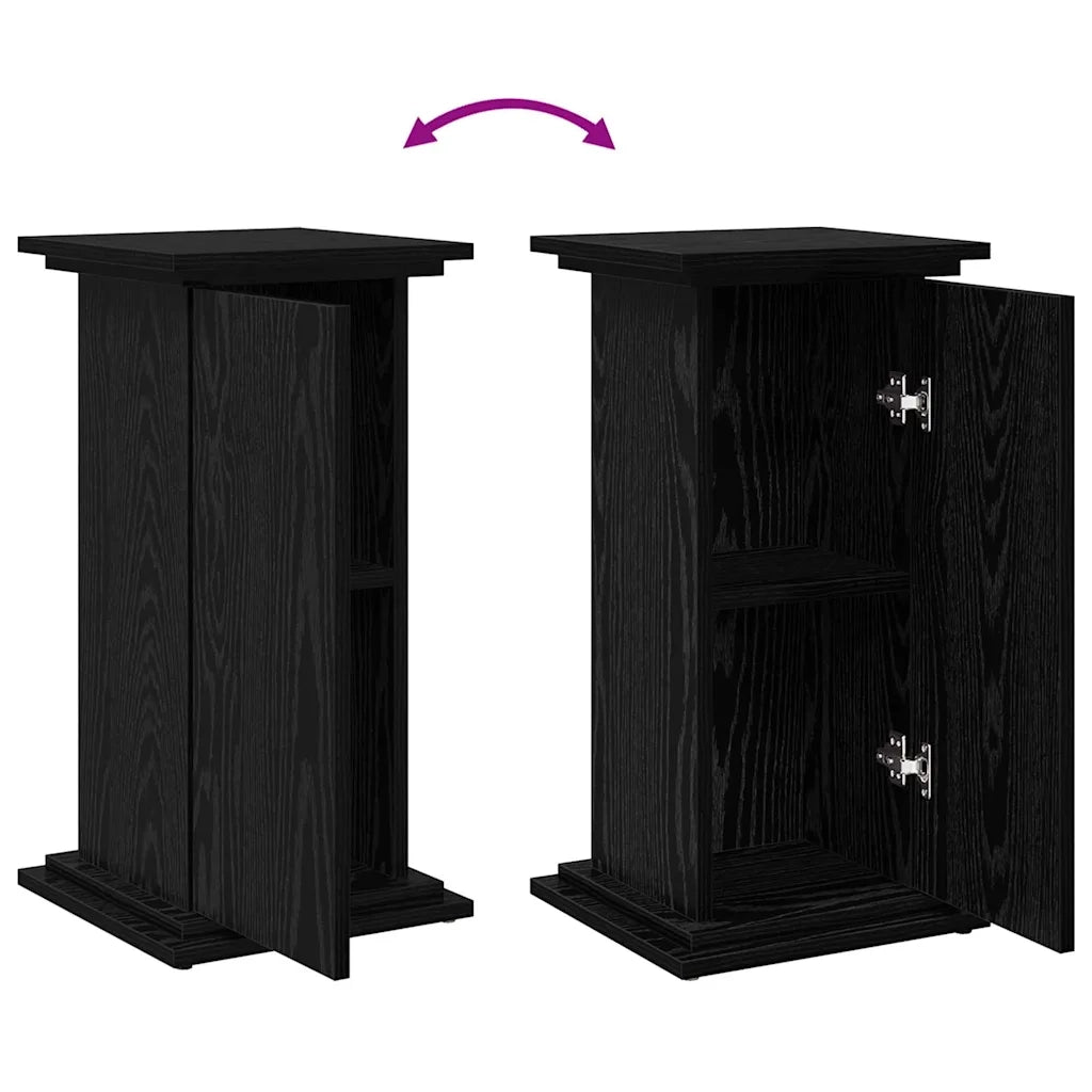 Supporto di esposizione con porta Rovere Nero 31 x 30 x 60 cm 869246