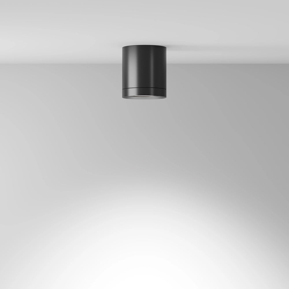 Plafoniera a soffitto tubolare nera Maytoni Hoop GX53