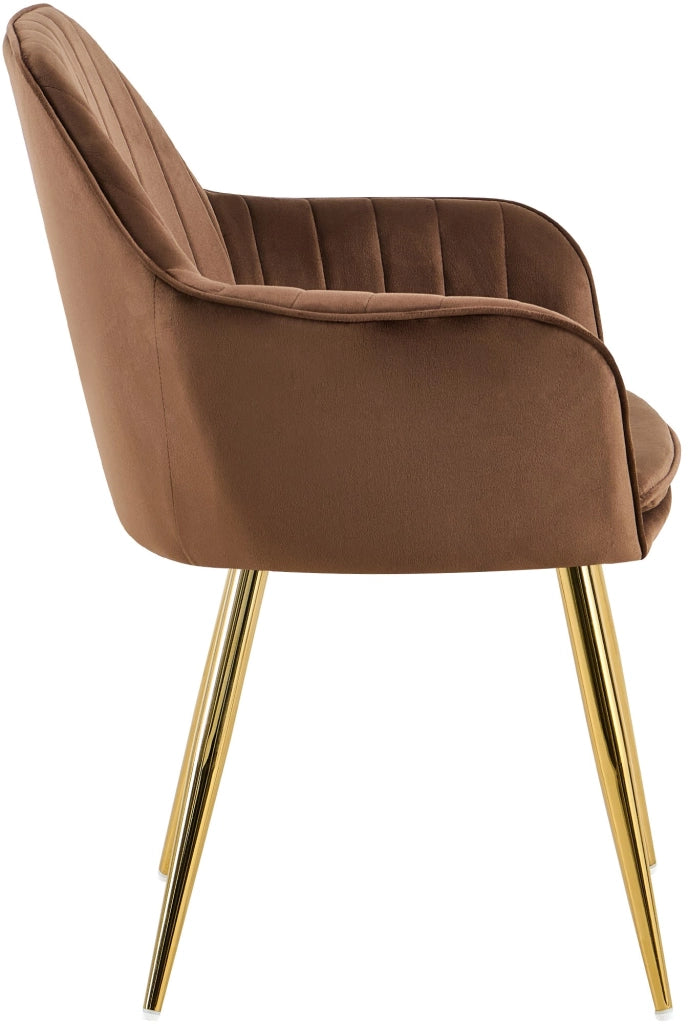 Esszimmerstuhl Cheryl Samt gold
