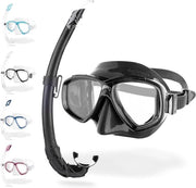 Duikbril Combiset perla + Snorkel Mexico - Ideale per Snorkeling, Volo libero, Subacquea - Unico modello Unisex per adulti