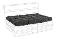 Cuscino Seduta per Pallet Poly230 Carbon in Tessuto per Esterno