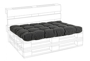Cuscino Seduta per Pallet Poly230 Carbon in Tessuto per Esterno