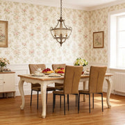 Set di 4 sedie da pranzo in similpelle marrone con schienale alto e struttura in metallo