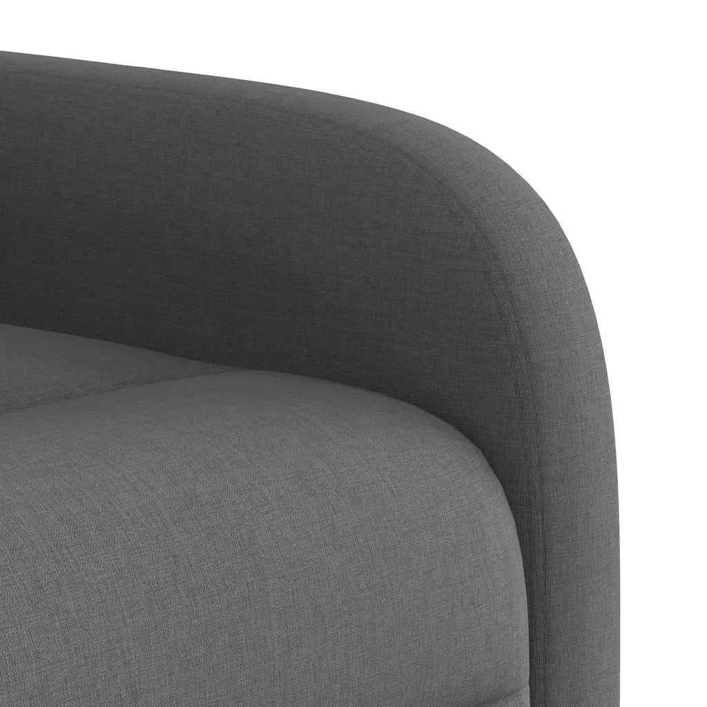 Divano Sedia-Poltrona Reclinabile in Tessuto Grigio Scuro 621846