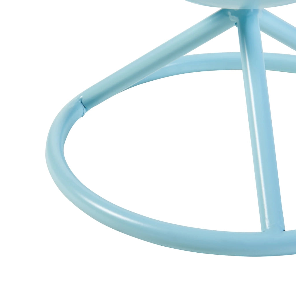 Supporto per piante da esterno 110 x 28 cm 3 vasi per piante azzurri 03_0010316