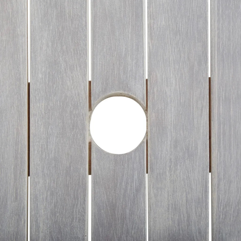 Set da Pranzo da Giardino 7 pz Legno Massello di Acacia Grigio cod mxl 62351