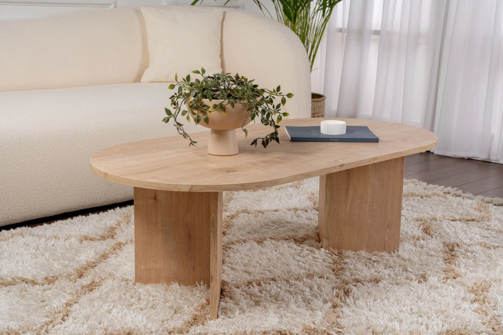 Tavolino da caffè in legno "Sand" - 60 x 119 x 40 cm - Rovere Zaffiro