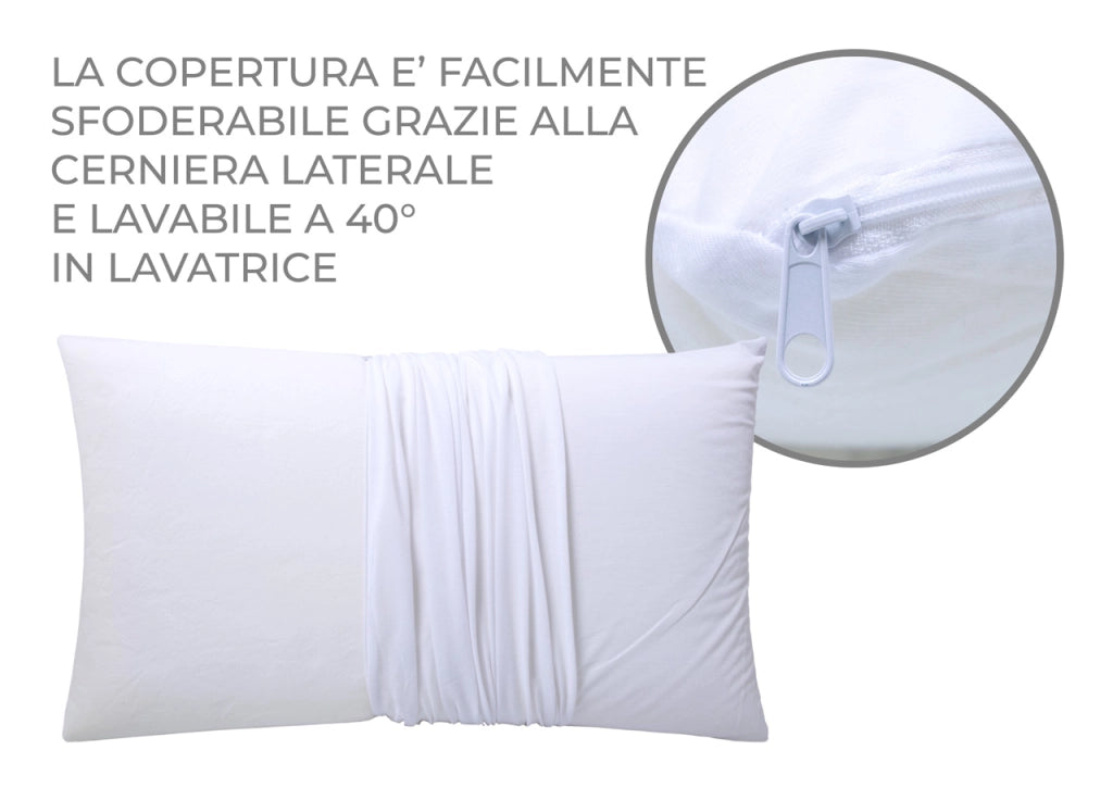Guanciale Cuscino Letto Memory Anallergico Traspirante Antibatterico Fresh