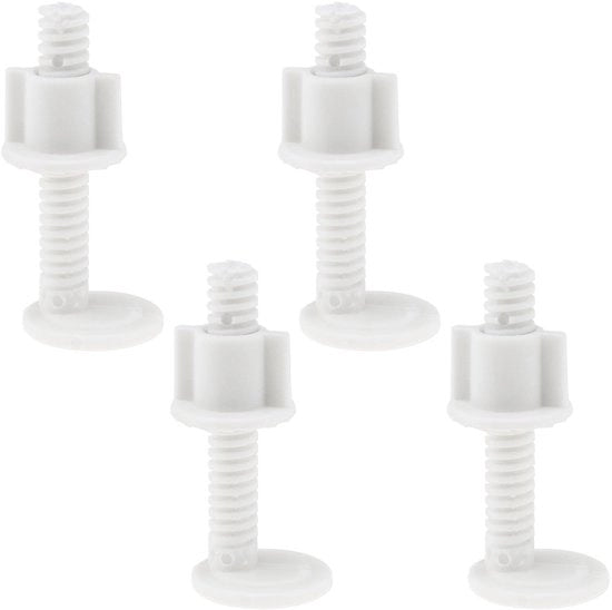 Set di riparazione per copertura di toilette - 4 paia di viti e dadi in plastica