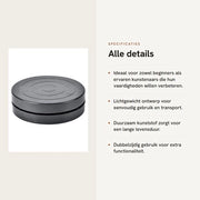 Tavolo rotante 11,5 cm - plastico - piano rotante - mattonelle antislittamento - leggero - adatto per ceramica e artefatti. - disco rotante