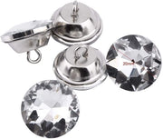 Accessori per artigianato - Bottoni rotondi in cristallo - 20 mm - Ideali per cucito e decorazione - Perfetti per progetti creativi