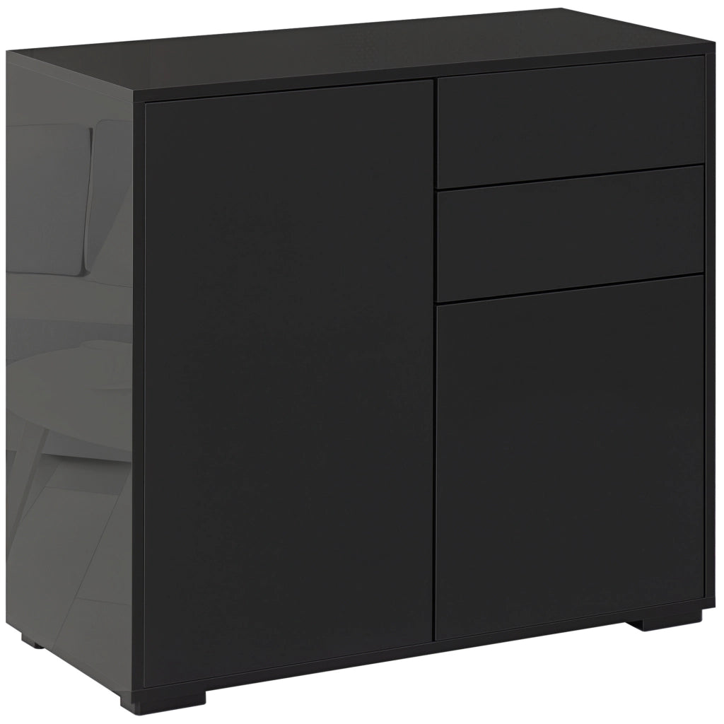 Armadio con 2 cassetti e 2 ante ¨C Zephmum ¨C Nero 79x36x74 cm