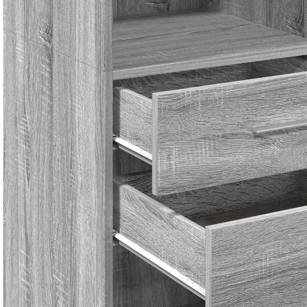 Credenza Grigio Sonoma 45x42,5x124 cm in Legno Multistrato 846171