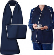Slab portatile per adulti - pieghevole - con chiusura a bottone - impermeabile - slab per anziani - slab per adulti - grande slab - protezione per abbigliamento - asciugamano per anziani - schermo per disabili