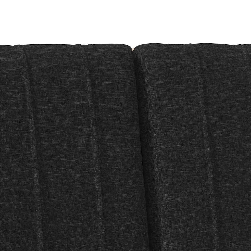 Testiera imbottita-Testiera con Cuscini-Testata Nero 180 cm Pino massello 383684