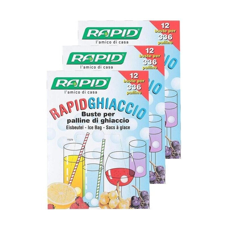 RAPID 3 CONFEZIONI FORMA PALLINE DI GHIACCIO CON 12 BUSTE PER 336 PALLINE