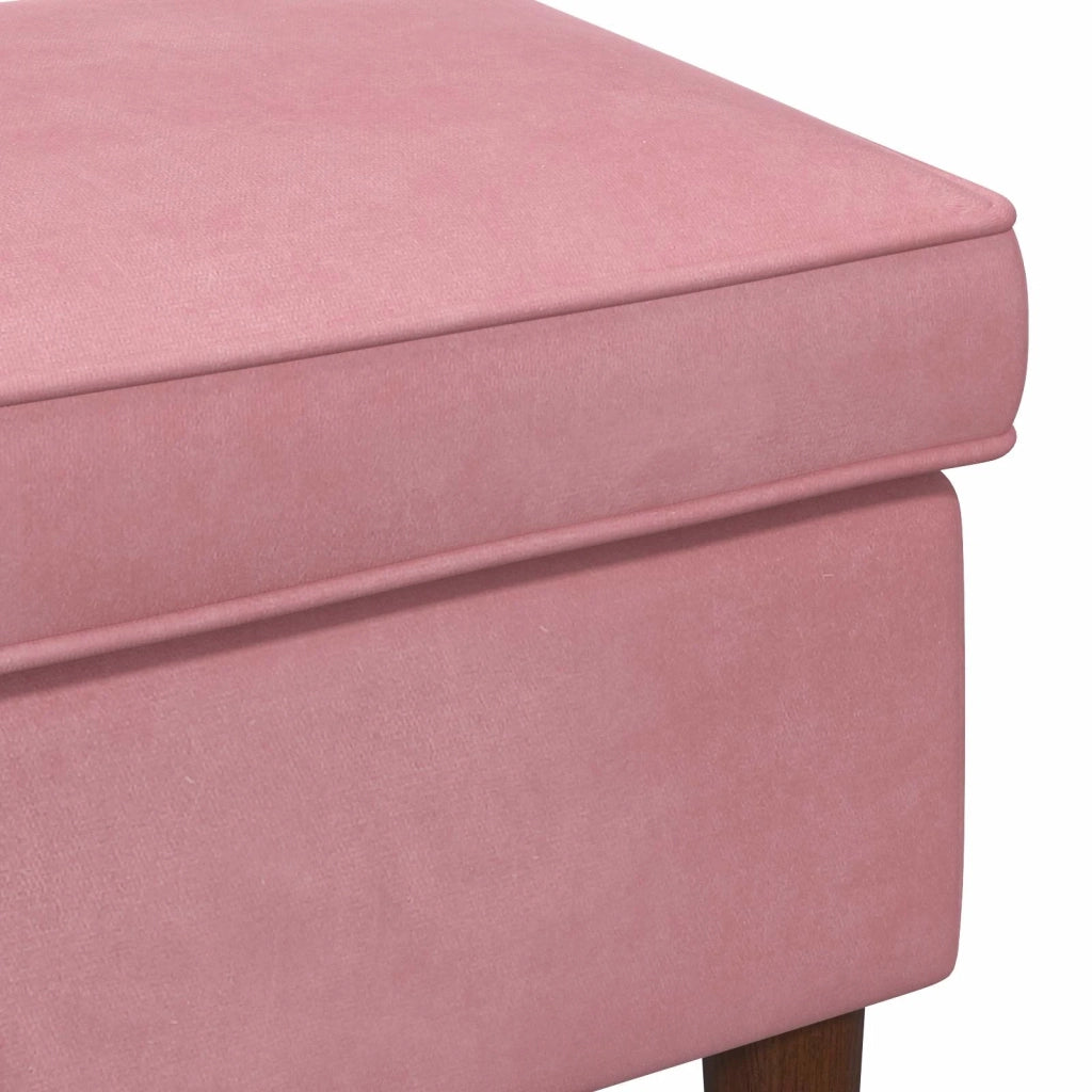 Poggiapiedi Rosa 55 x 35 x 41 cm Velluto 42029998