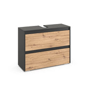 Vicco Mobile sottolavabo per bagno Antracite/Artisan 80.1 x 62 cm con 2 cassetti