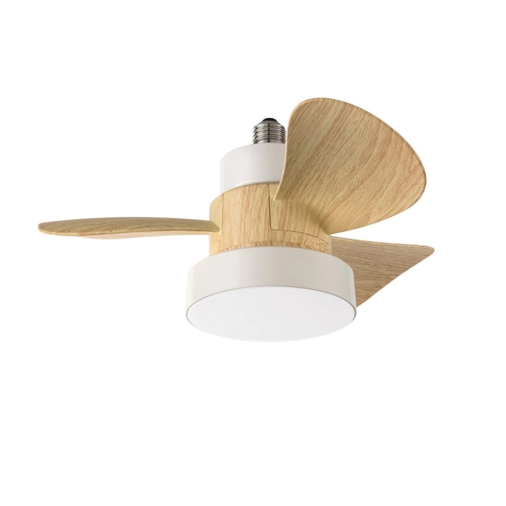 Ventilatore Perenz bianco da soffitto con luce led 15W e pale in ABS, 3 velocità, silenzioso, con telecomando, attacco E27 - Diametro 36cm