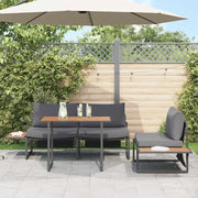 Set da Pranzo per Giardino 3 pcs Antracite Acciaio 3335888