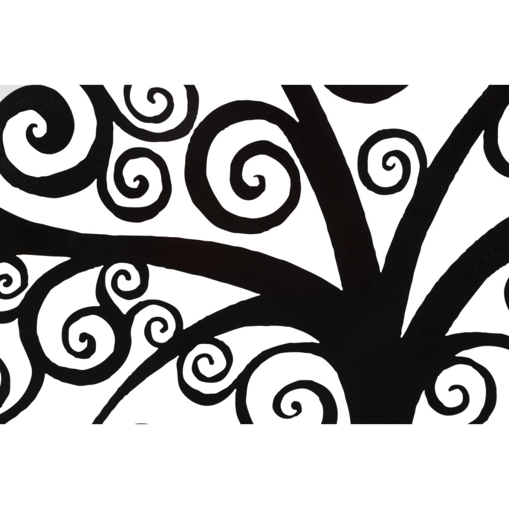 Decorazione in Metallo Albero 1, Nero, Metallo, 100x1x100 cm