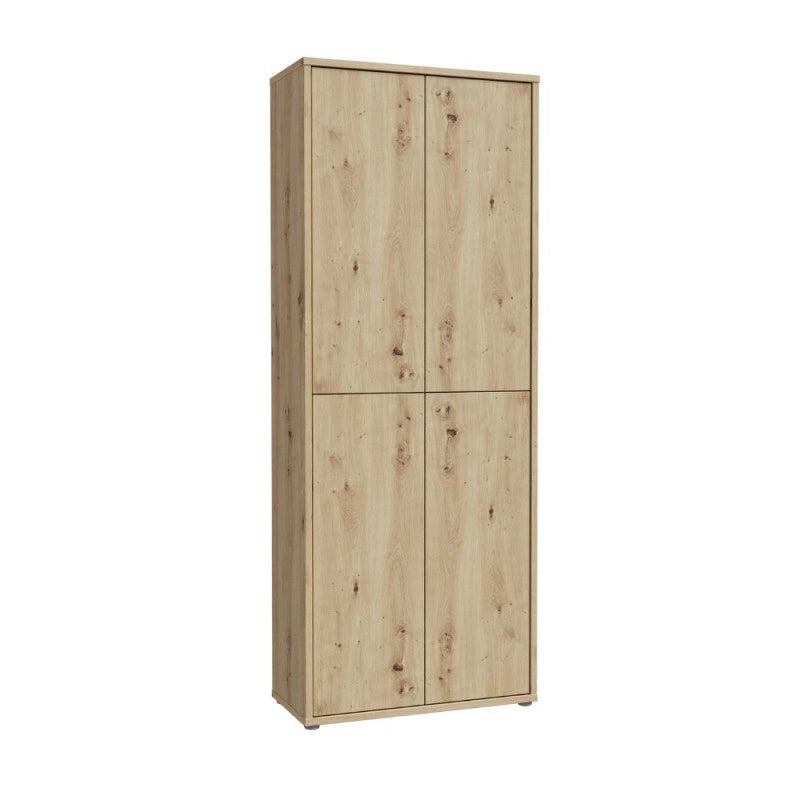 Mobile multiuso Medea 4 ante colore rovere 74.5x34.9xH191.9 cm.