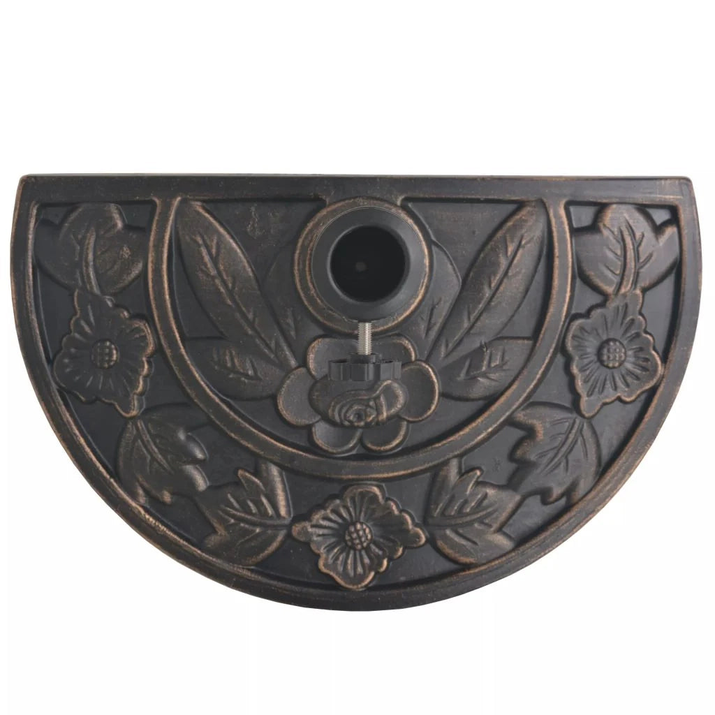 Base per ombrellone in resina semicerchio diametro 38 e 48 mm bronzo 9 kg 2202077