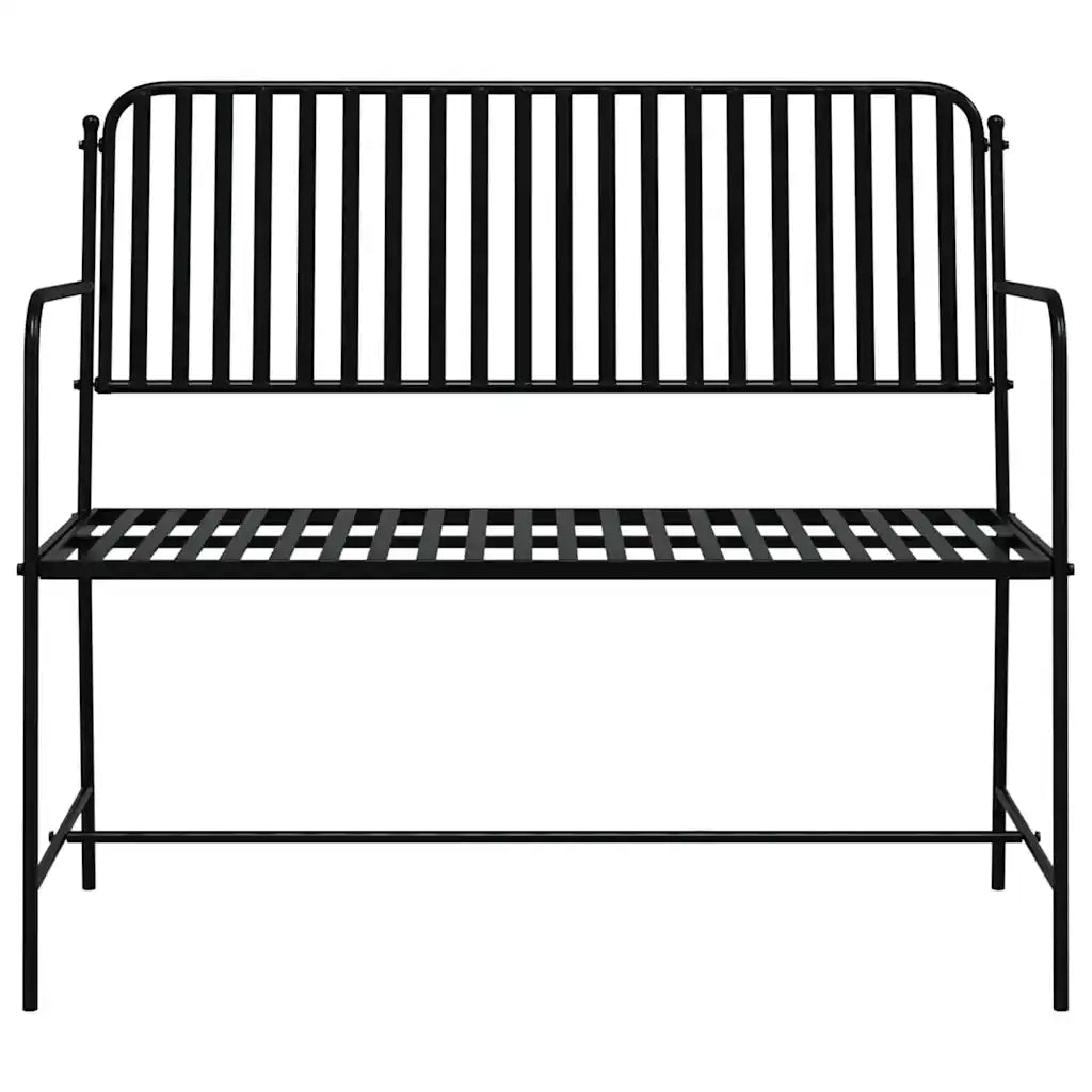 Panchina da giardino Nero 103,5 x 51,5 x 90 cm Acciaio 42008117