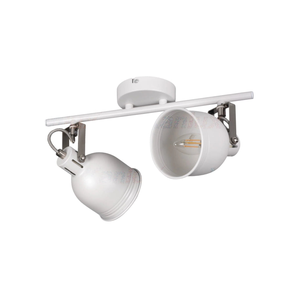 Faretto parete/soffitto tondo DERATO retro bianco 2xE14 Kanlux