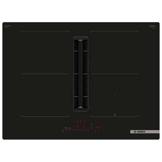 Bosch, Piano Cottura a Induzione Aspirante, 71 cm, Nero, Serie 6 PVQ711H26E