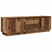 Mobile porta TV moderno con illuminazione a LED 160,5 x 41 x 50 cm ampio vano contenitore atmosfera accogliente finitura legno anticato 02_0055836