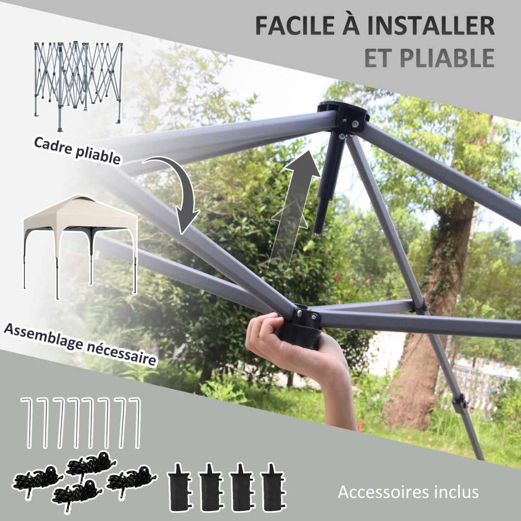 Gazebo da giardino ¨C zephmum ¨C 2.5x2.5m Oxford anti UV50+ pieghevole