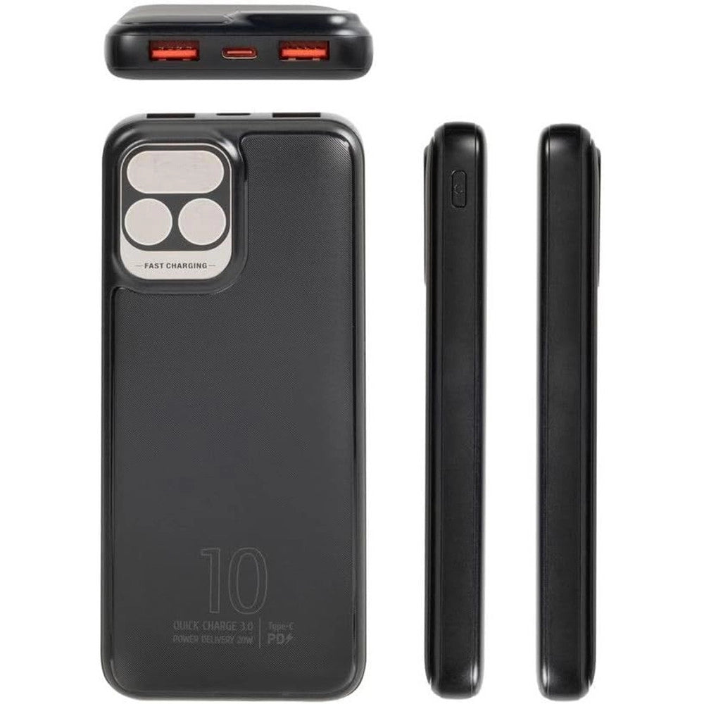 Trade Shop - Power Bank A Ricarica Rapida 15000mah 66w Con Display Led Digitale 4 Cavi Integrati Q-cd554 -