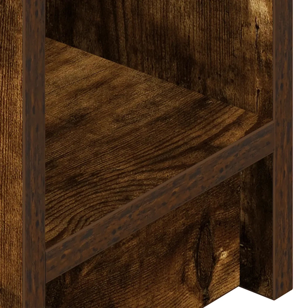 vidaXL Comodini con Cassetto 2 pz Rovere Fumo 20x36x60 cm