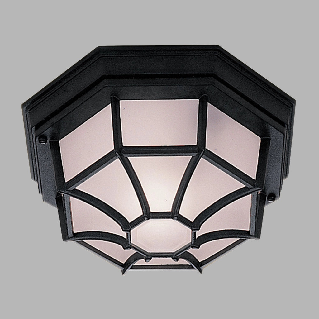 Applique Da Esterno Vintage - Decò Vermont Alluminio Nero Vetro 1 Luce E27