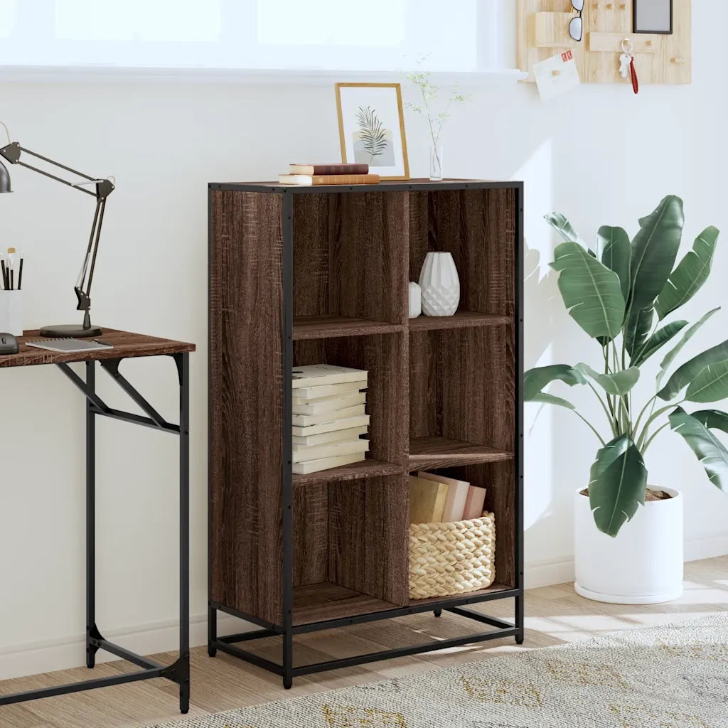 Libreria Rovere Marrone 65,5x33x107,5 cm in Legno Multistrato
