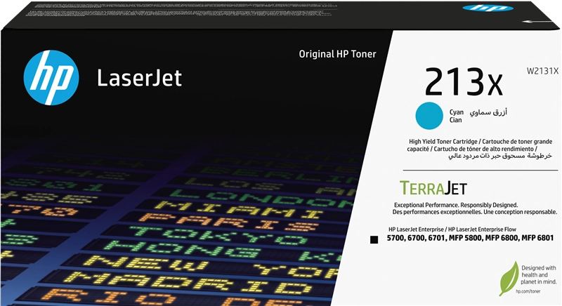 HP Cartuccia toner originale ciano ad alta capacità LaserJet 213X